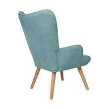 Afton Rubberwood Armchair with Ottoman